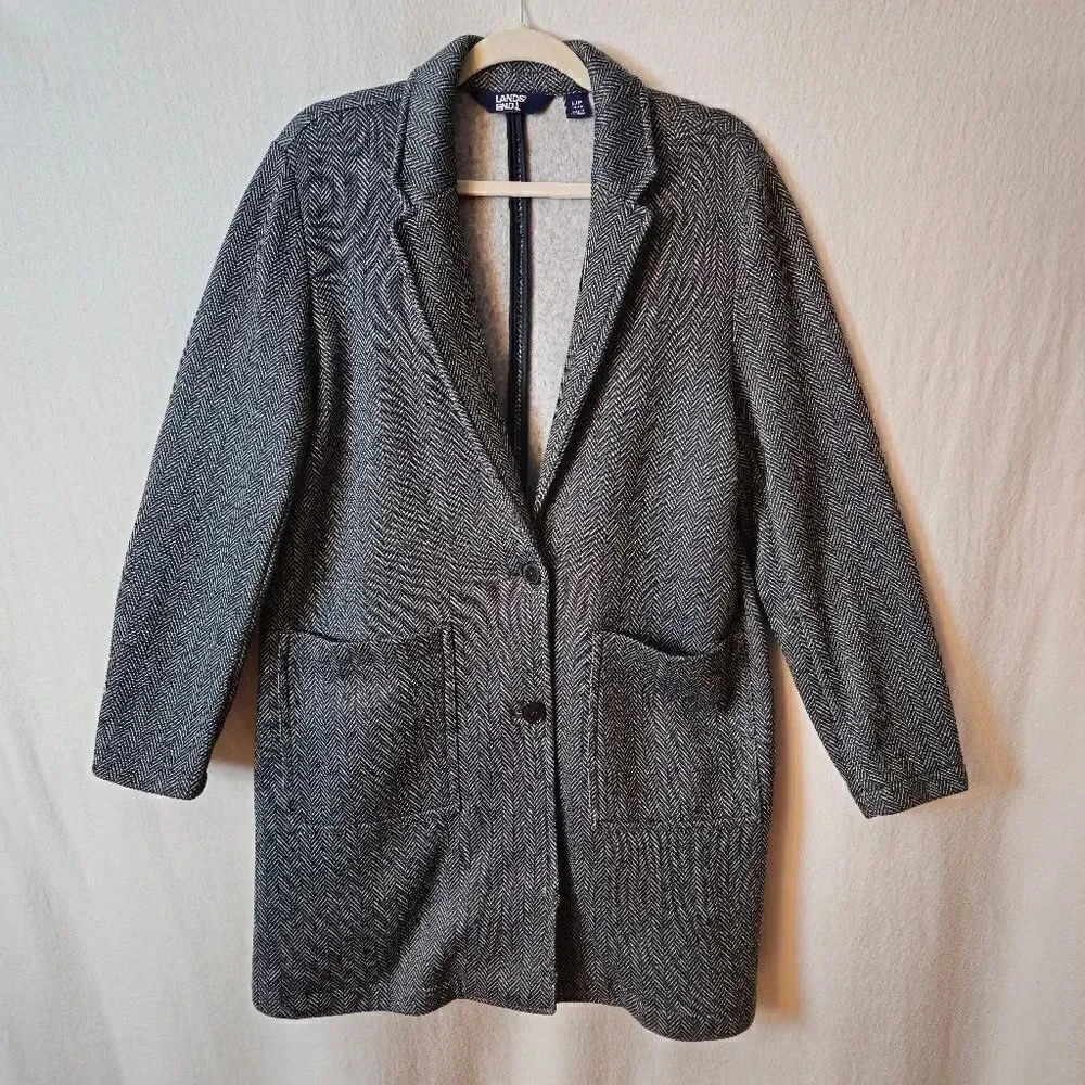 Lands' End  herringbone coat